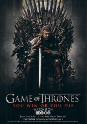 Game of Thrones 2011 Comic-Con exclusive 5x7 inch HBO promo card