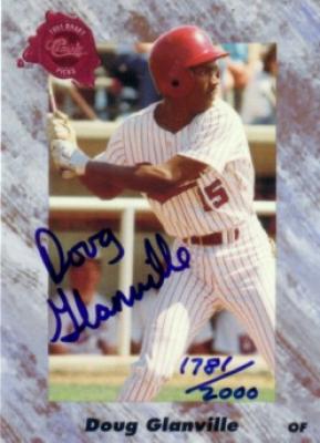 Doug Glanville certified autograph 1991 Classic card