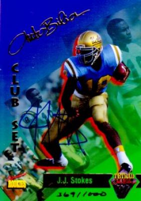 J.J. Stokes certified autograph UCLA 1995 Signature Rookies card