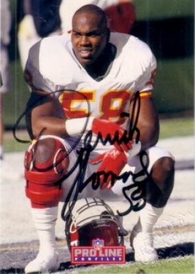 Derrick Thomas certified autograph Kansas City Chiefs 1992 Pro Line card