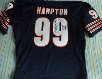 Dan Hampton autographed Chicago Bears authentic jersey inscribed Super Bowl XX Champion