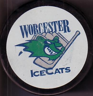 Worcester IceCats AHL logo hockey puck
