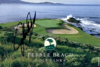 John Daly autographed Pebble Beach scorecard