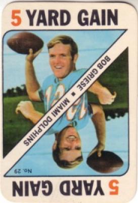 Bob Griese Dolphins 1971 Topps Game card #29