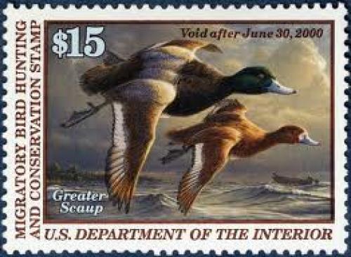 Stamps;  Art Work by: Jim Hautman, selected to design the 1990 Australian duck; 15 dollars