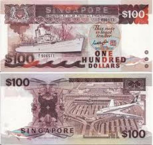 Banknotes; Singapore Bank Notes; 100 dollars