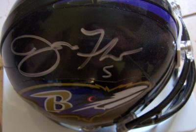 Joe Flacco autographed Baltimore Ravens mini helmet