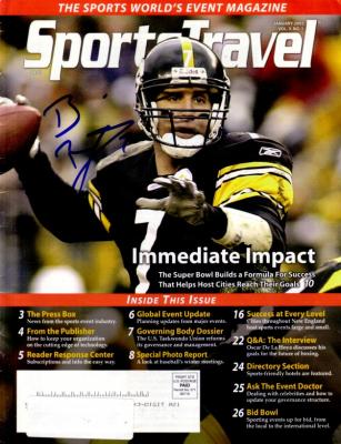 Ben Roethlisberger autographed Pittsburgh Steelers 2005 SportsTravel magazine