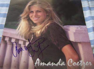 Amanda Coetzer autographed 1998 WTA Tour calendar page