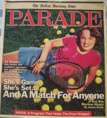 Martina Hingis autographed 1997 Parade magazine