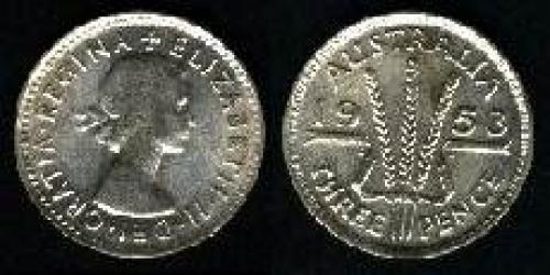3 pence; Year: 1953-1954; (km 51)