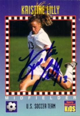 Kristine Lilly autographed US Soccer 1994 Sports Illustrated for Kids Rookie Card