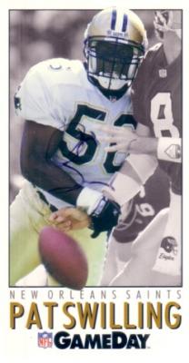 Pat Swilling autographed Saints 1992 GameDay promo card