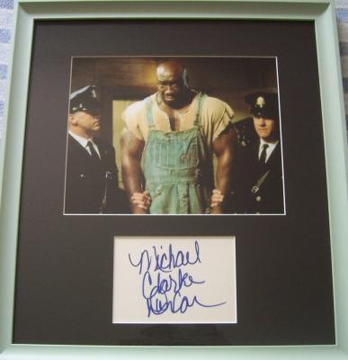 Michael Clarke Duncan autograph framed with Green Mile 8x10 photo