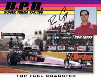 Ron Capps (NHRA) autographed 8x10 photo card