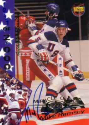 Mike Ramsey certified autograph 1980 Miracle on Ice Signature Rookies card