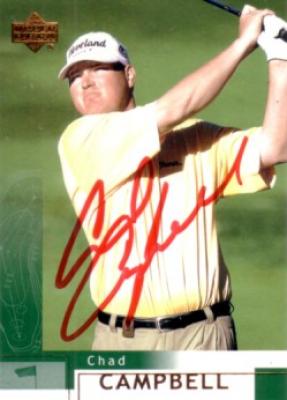 Chad Campbell autographed 2002 Upper Deck golf card