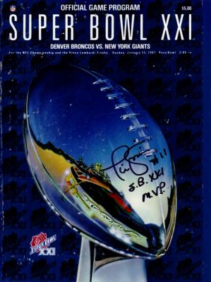 Phil Simms autographed Super Bowl 21 program inscribed SB XXI MVP
