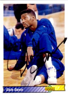 Dale Davis autographed Indiana Pacers 1992-93 Upper Deck card