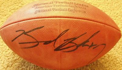 Brad Banks autographed NFL game football