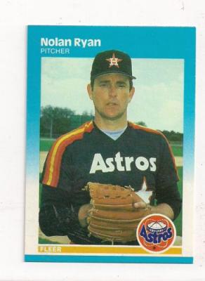 Nolan Ryan Houston Astros 1987 Fleer card #67 NrMt-Mt