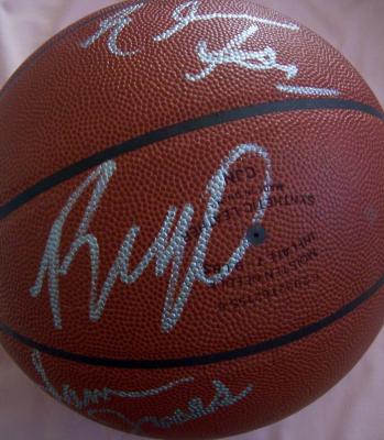 Elvin Hayes Sam Jones Bob Pettit Oscar Robertson autographed NBA basketball