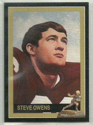 Steve Owens Oklahoma Heisman Trophy winner card