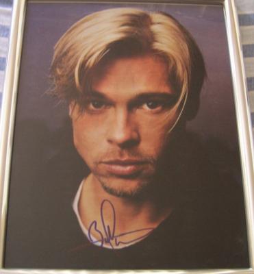 Brad Pitt autographed 11x14 photo framed