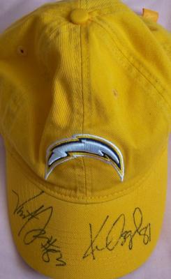 Vincent Jackson & Kassim Osgood autographed San Diego Chargers Reebok cap