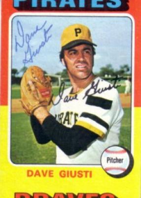 Dave Giusti autographed Pittsburgh Pirates 1975 Topps mini card