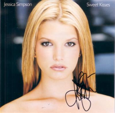 Jessica Simpson autographed Sweet Kisses CD booklet