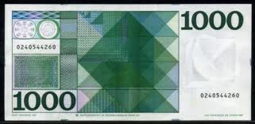 Netherlands currency 1000 Gulden banknote 