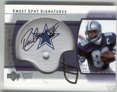 Drew Pearson certified autograph Dallas Cowboys 2004 Upper Deck Sweet Spot Signatures card #49/100