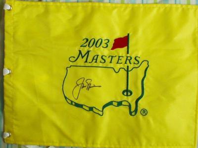 Jack Nicklaus autographed 2003 Masters golf pin flag