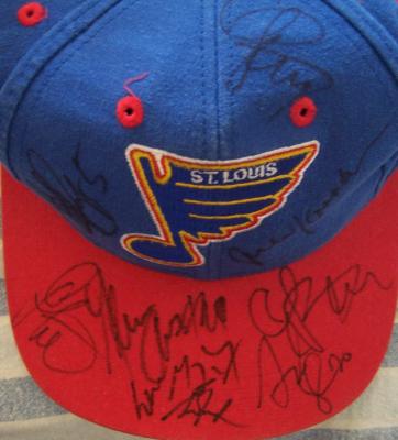 1995-96 St. Louis Blues autographed cap Wayne Gretzky Glenn Anderson Grant Fuhr Chris Pronger