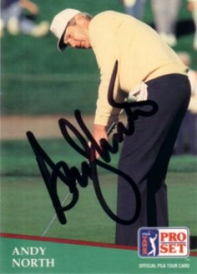 Andy North autographed 1991 Pro Set golf card