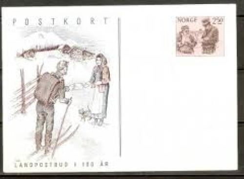 Postcard from Norway Commemorating the Centenary of Postal
