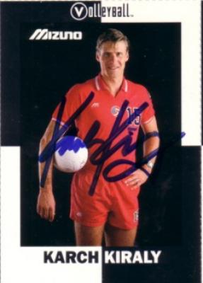 Karch Kiraly autographed 1991 Volleyball Magazine card