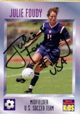 Julie Foudy autographed US Soccer 1997 Sports Illustrated for Kids card