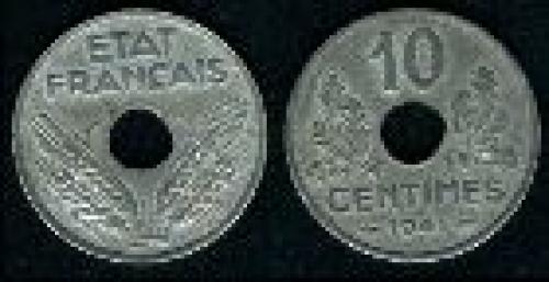 10 centimes; Year: 1941-1943; (km 898)