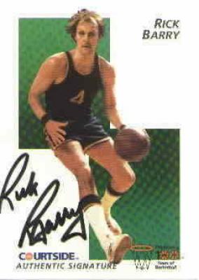 Rick Barry certified autograph Courtside Flashback card