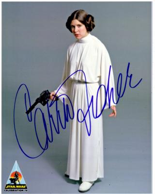 Carrie Fisher autographed 8x10 Star Wars Princess Leia full length photo