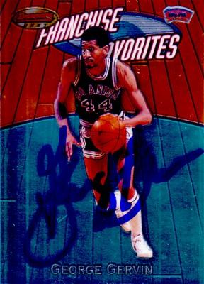 George Gervin autographed San Antonio Spurs 2000-01 Bowman's Best card