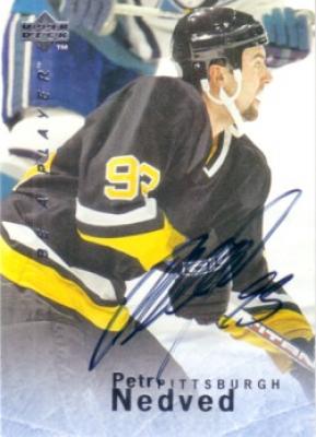 Petr Nedved certified autograph Pittsburgh Penguins 1996 Be A Player card