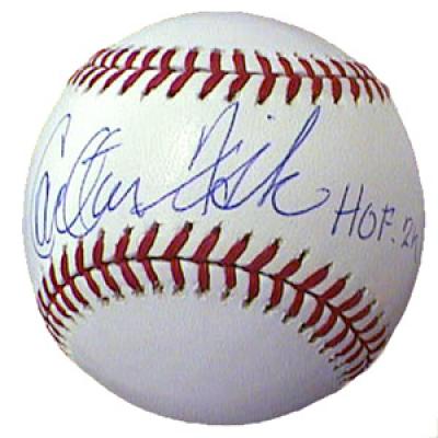 Carlton Fisk autographed MLB baseball inscribed HOF 2000 (Steiner)
