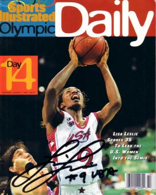 Lisa Leslie autographed 1996 Sports Illustrated Olympic Daily magazine