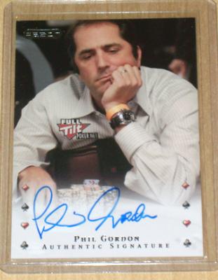 Phil Gordon certified autograph Razor poker card