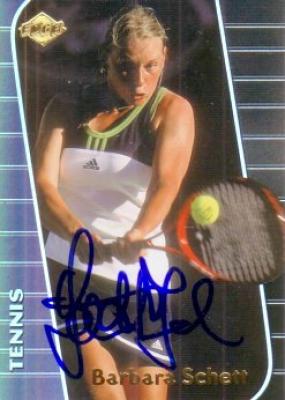 Barbara Schett autographed 2000 Collector's Edge tennis card