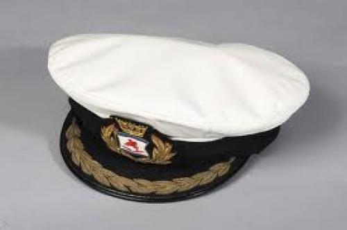 Militaria;  Merchant navy shipping officer's hat. England, circa 1960