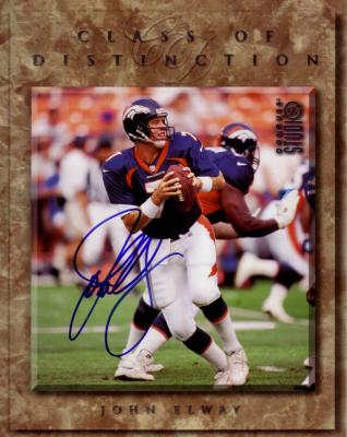 John Elway autographed Denver Broncos 1997 Donruss Studio 8x10 photo card